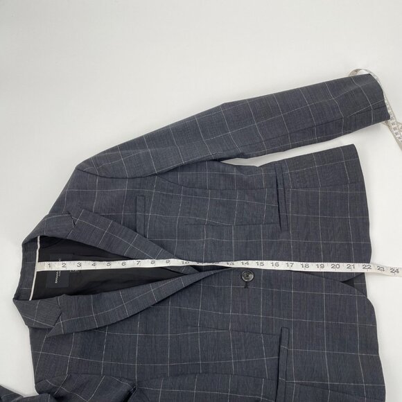 Banana Republic Classic Fit Wool Blend Gray Metallic Thread Blazer Womens 4P - Picture 5 of 7